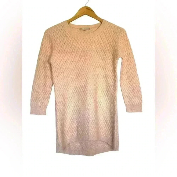 Joan Vass Rabbit Hair Blend Blush Pink Sweater Size Small Classic Coquette Warm - Picture 1 of 9